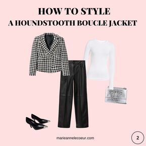 The bouclé jacket is trending right now